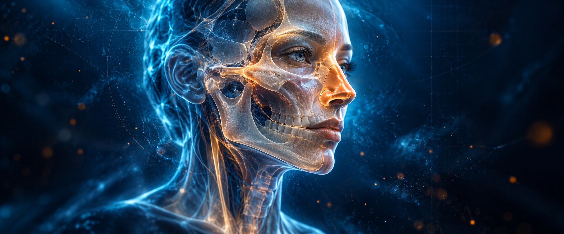 Visualização tridimensional da anatomia facial